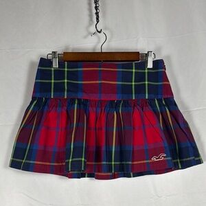 Hollister Y2K 90's School Girl Mini Skirt Tartan Plaid Preppy Academia Bratz 3